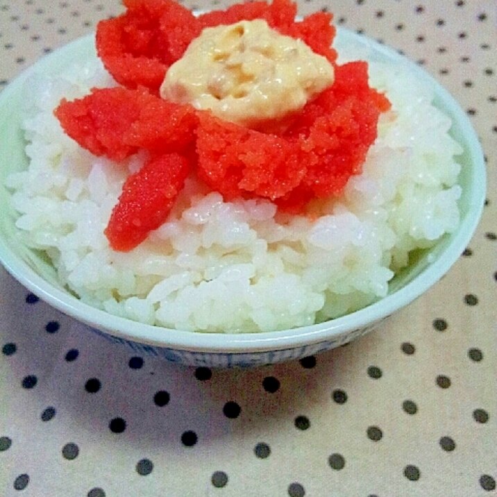 ひとりランチに簡単✿明太子ツナマヨご飯❤